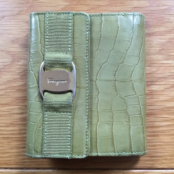 Salvatore Ferragamo Vara Embossed Bifold Wallet